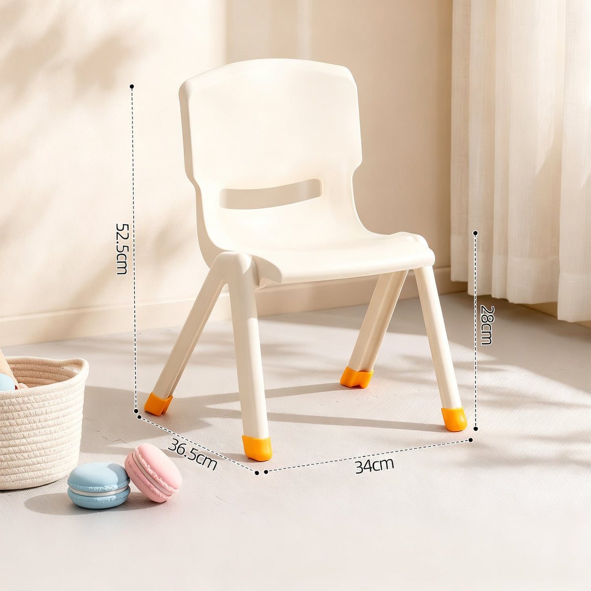 Stackable Non-Slip Children's Chair in ABS Plastic