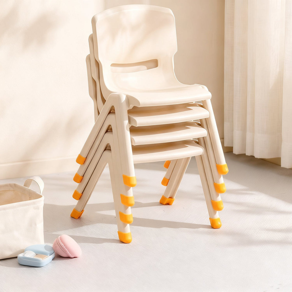Stackable Non-Slip Children's Chair in ABS Plastic
