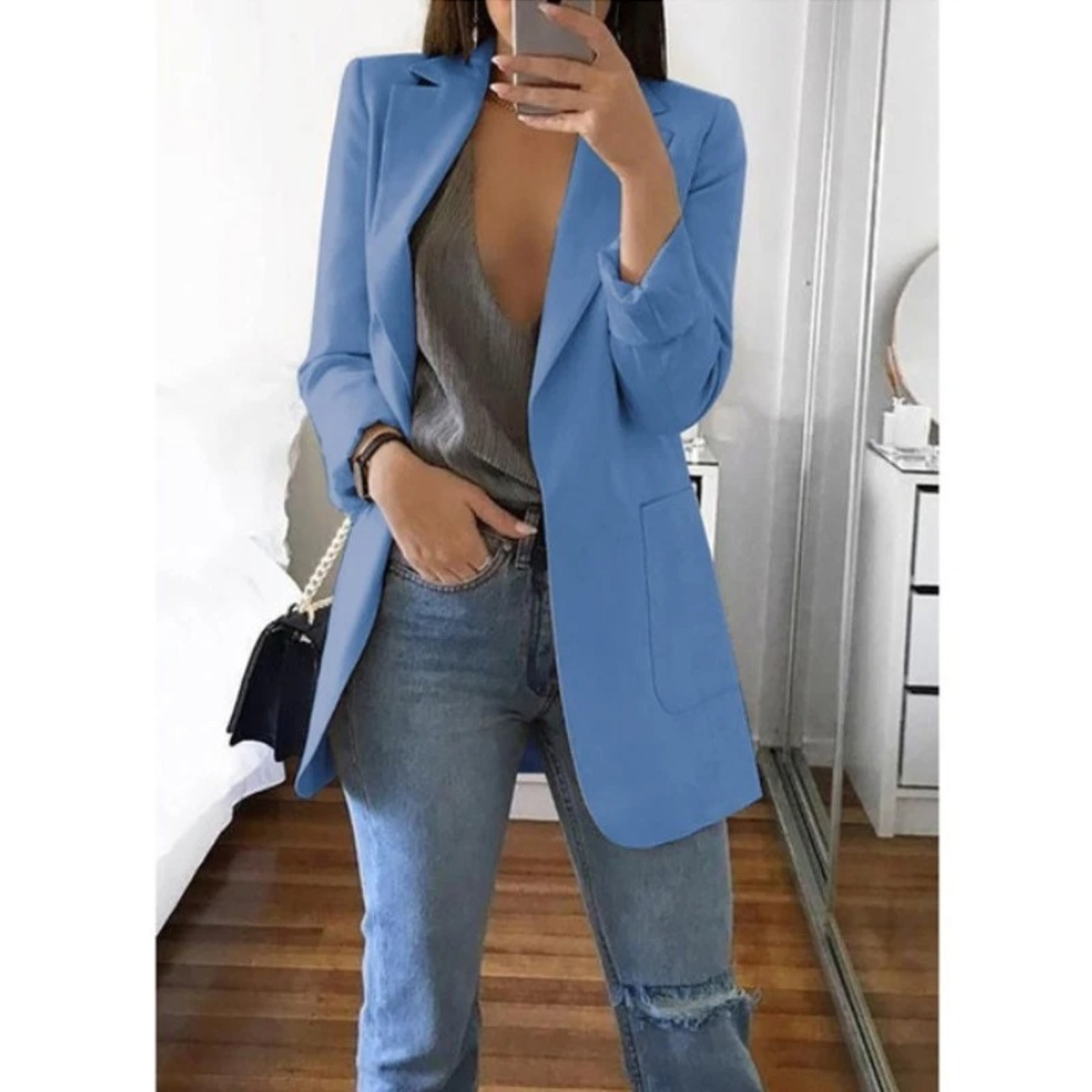 Image of Stacy | Women's Long Sleeve Single Breasted Blazer