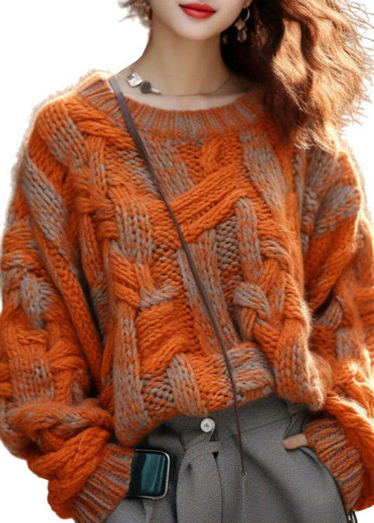 Image of Stella | Women's Oversized Cable Knit Crew Neck Sweater