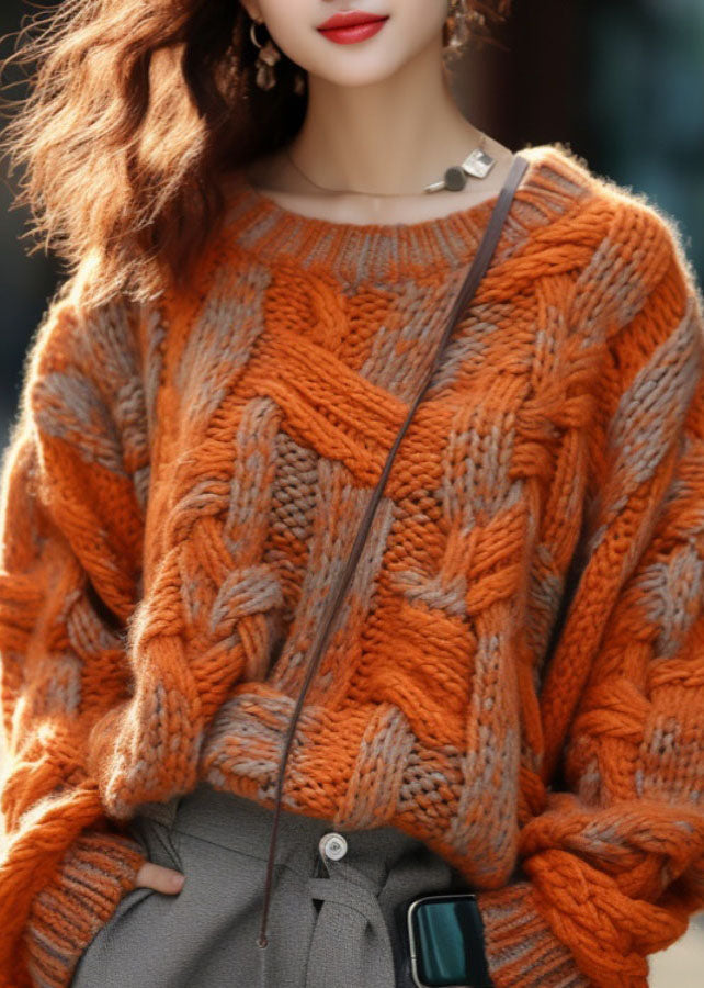 Image of Stella | Women's Oversized Cable Knit Crew Neck Sweater