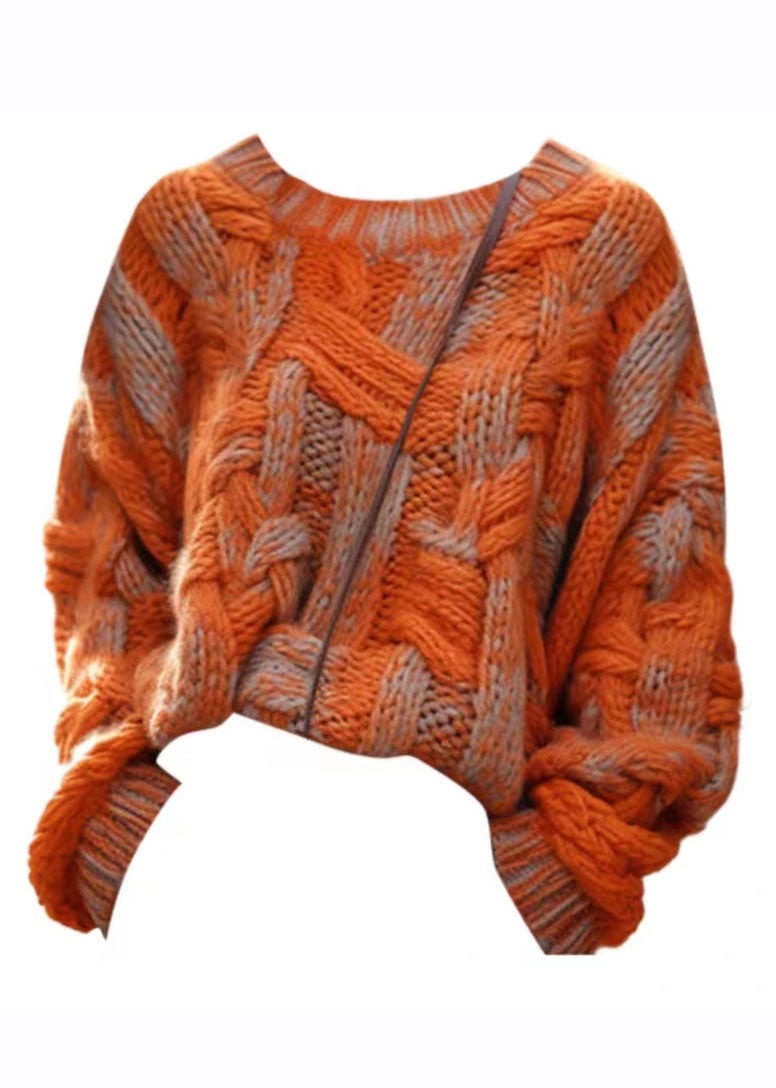 Image of Stella | Women's Oversized Cable Knit Crew Neck Sweater