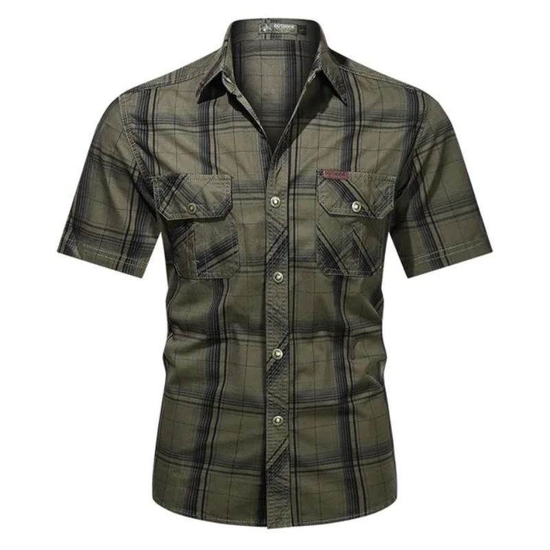 Image of Sterling | Men's Button-Down Plaid Shirt