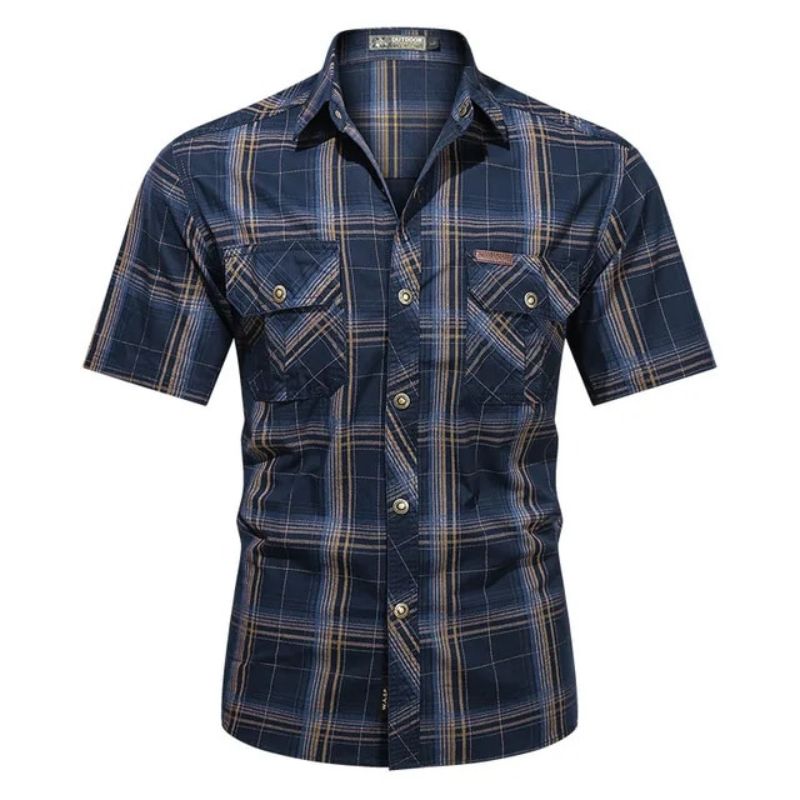 Image of Sterling | Men's Button-Down Plaid Shirt