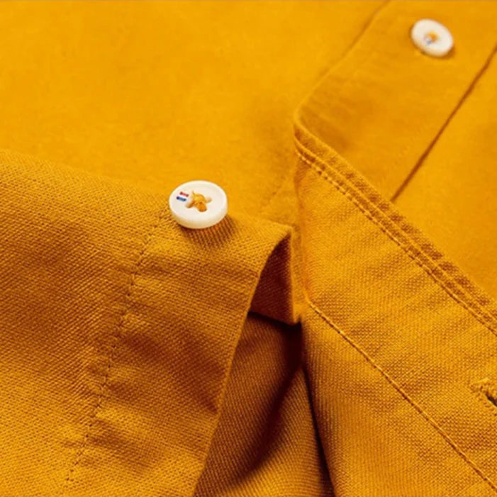 Image of Steven | Men's Long Sleeve Band Collar Button-Down Shirt