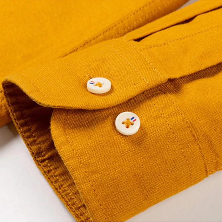 Image of Steven | Men's Long Sleeve Band Collar Button-Down Shirt