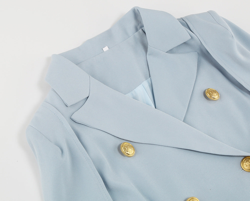 Image of Summer | Women's Double-Breasted V-Neck Mini Dress