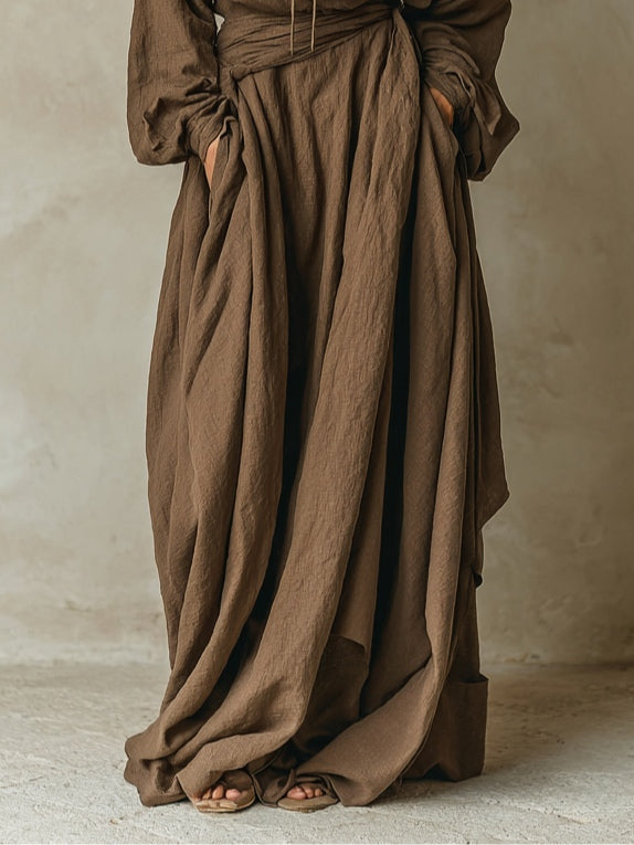 Image of Summer | Women's Hooded Wrap Maxi Dress