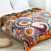 Bohemian Sunburst Quilt Blanket - 100% Cotton