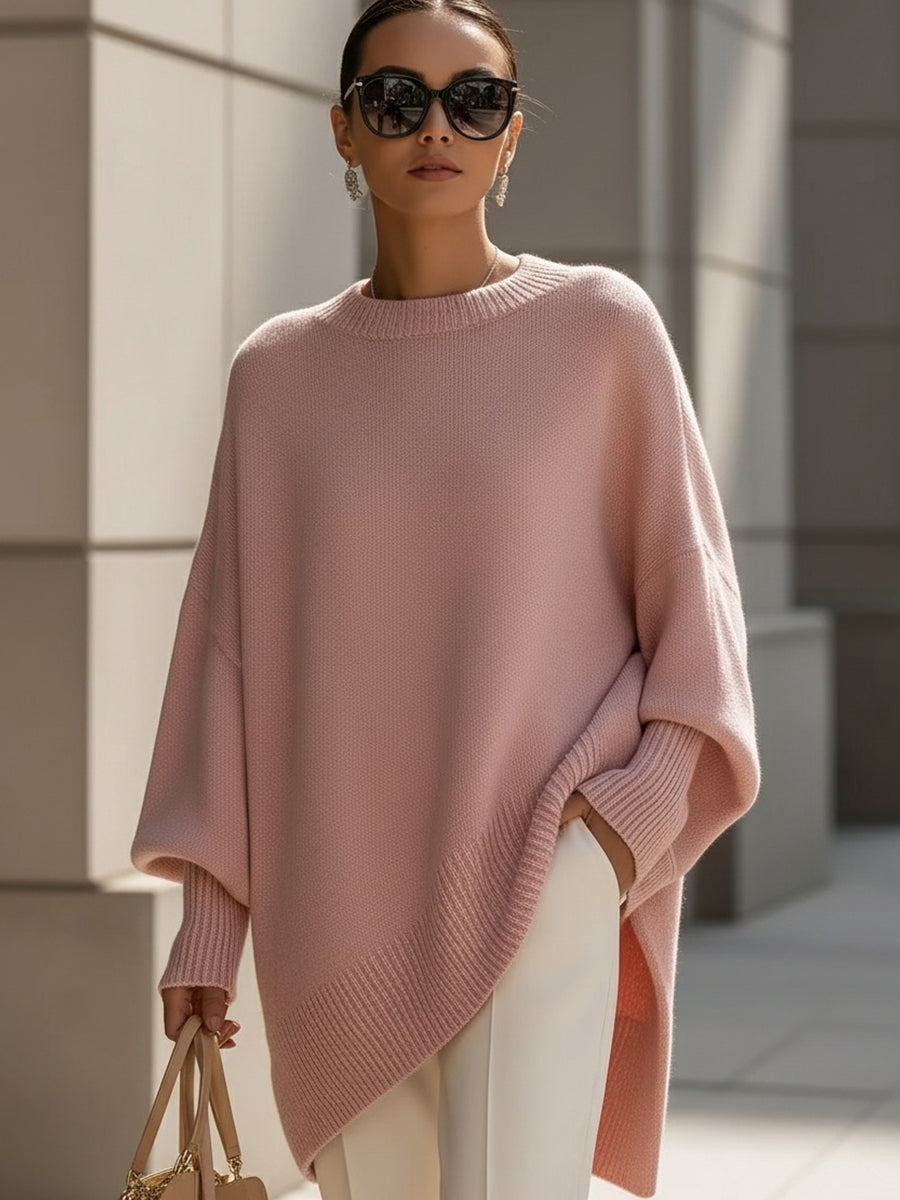 Sweater with Asymmetrical Hem