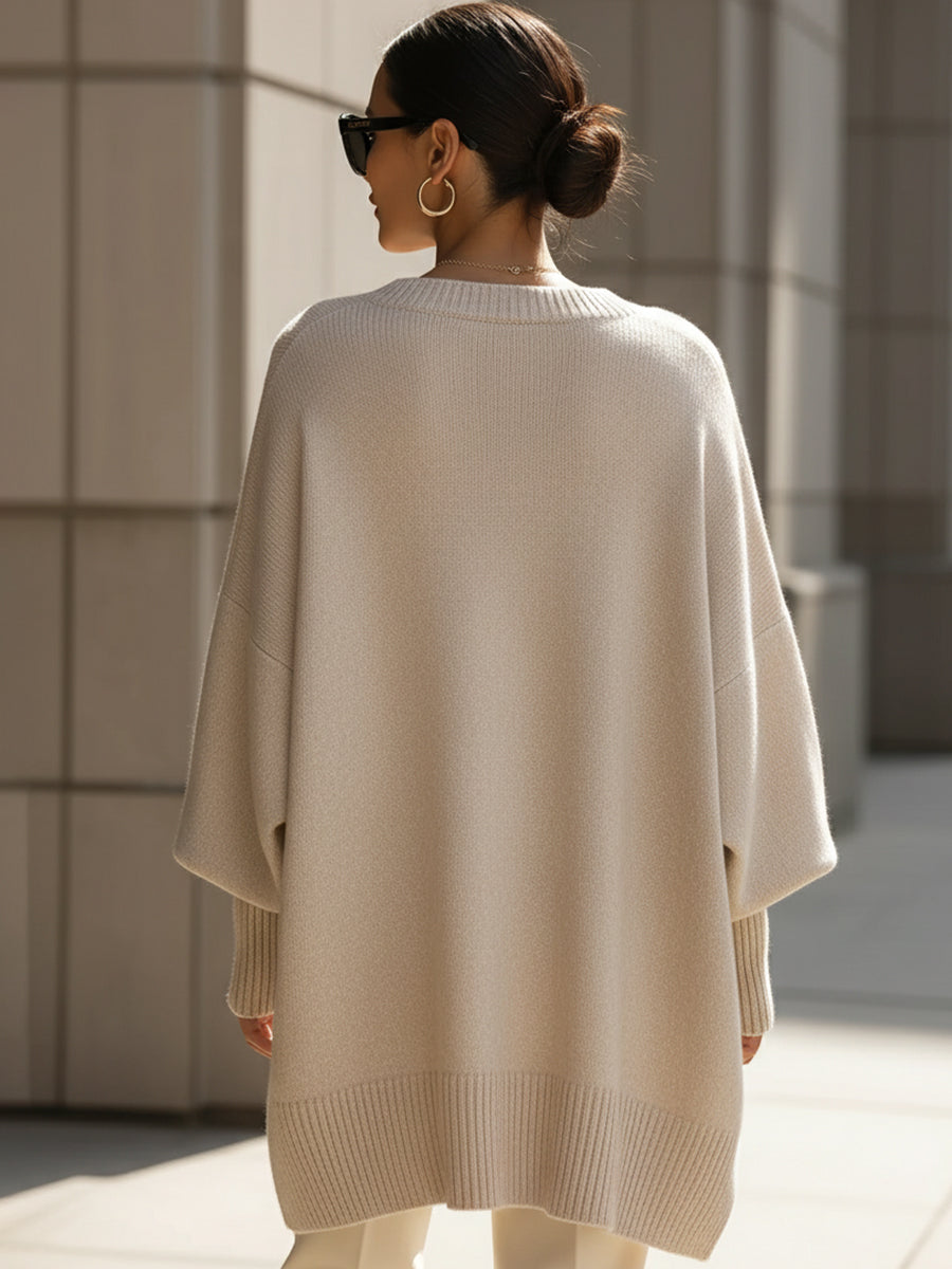 Sweater with Asymmetrical Hem