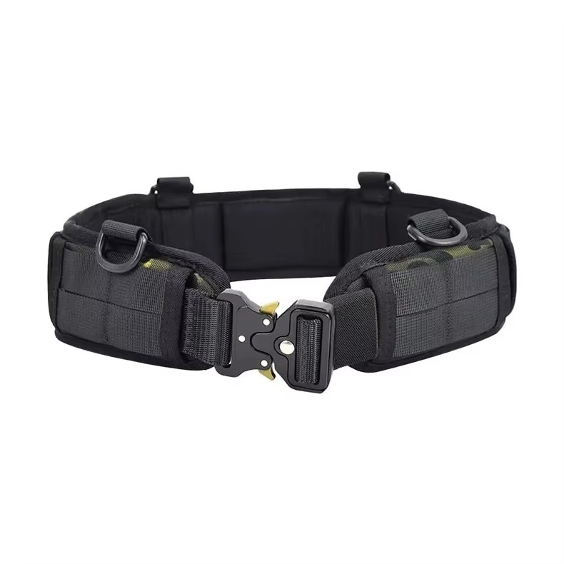 Tactical Nylon Belt with Quick-Release Metal Buckle for Outdoor Sports