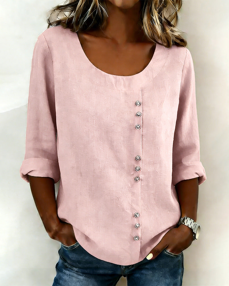 Image of Tammy | Women's Long Sleeve Button-Down Blouse