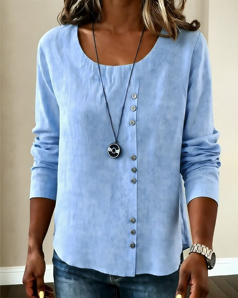 Image of Tammy | Women's Long Sleeve Button-Down Blouse