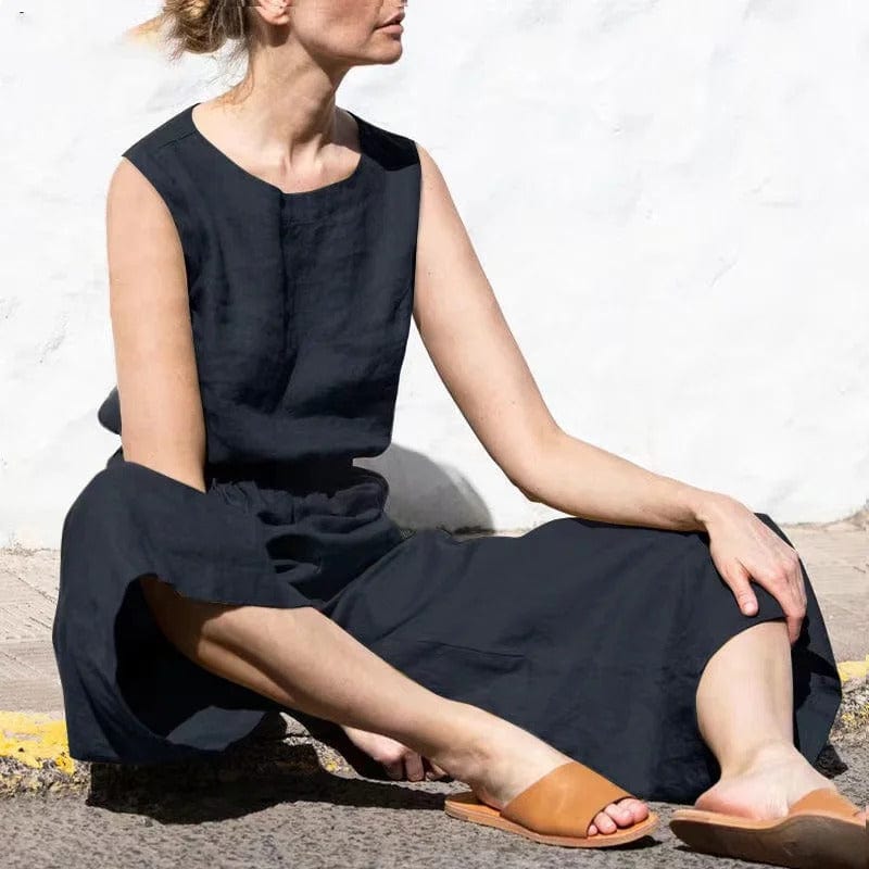 Image of Tammy | Women's Sleeveless Wide Leg Jumpsuit