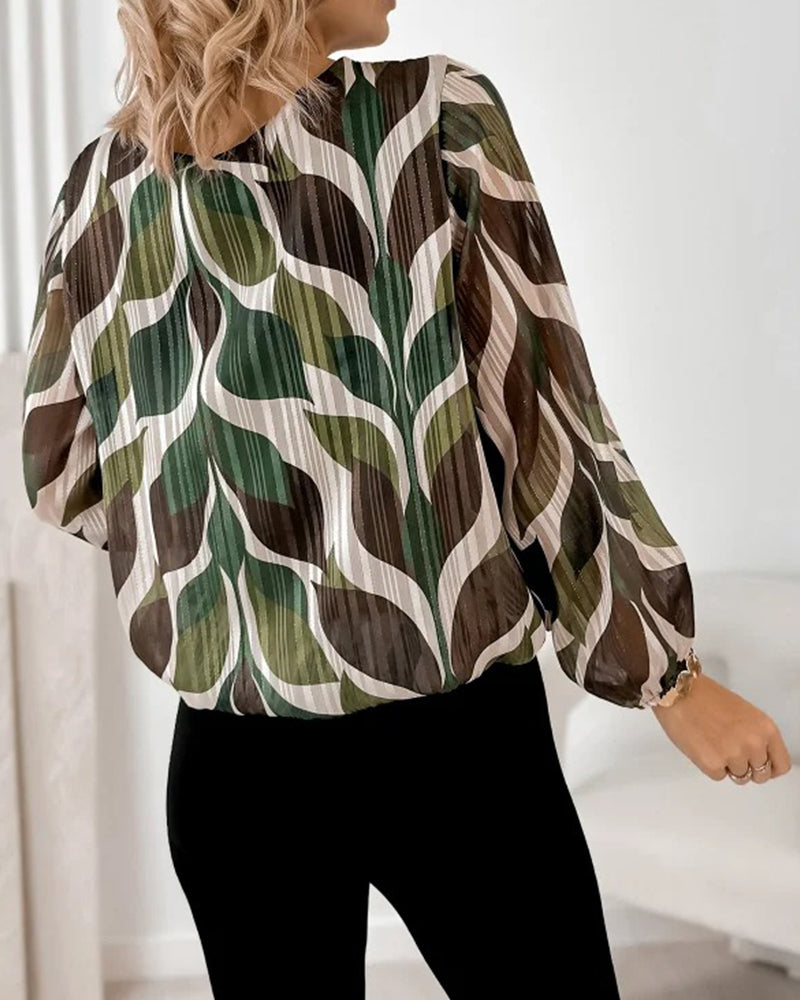 Image of Tatum | Women's Printed Long Sleeve Blouse