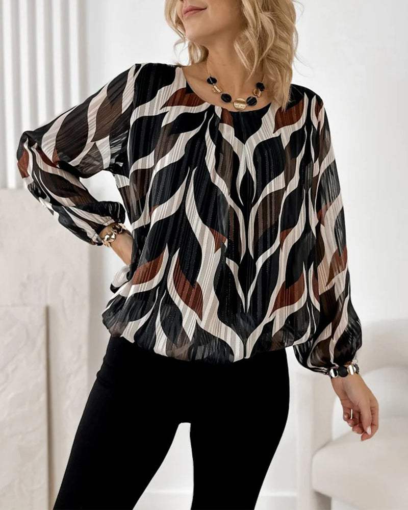 Image of Tatum | Women's Printed Long Sleeve Blouse