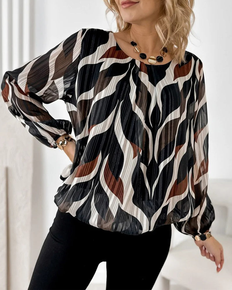 Image of Tatum | Women's Printed Long Sleeve Blouse
