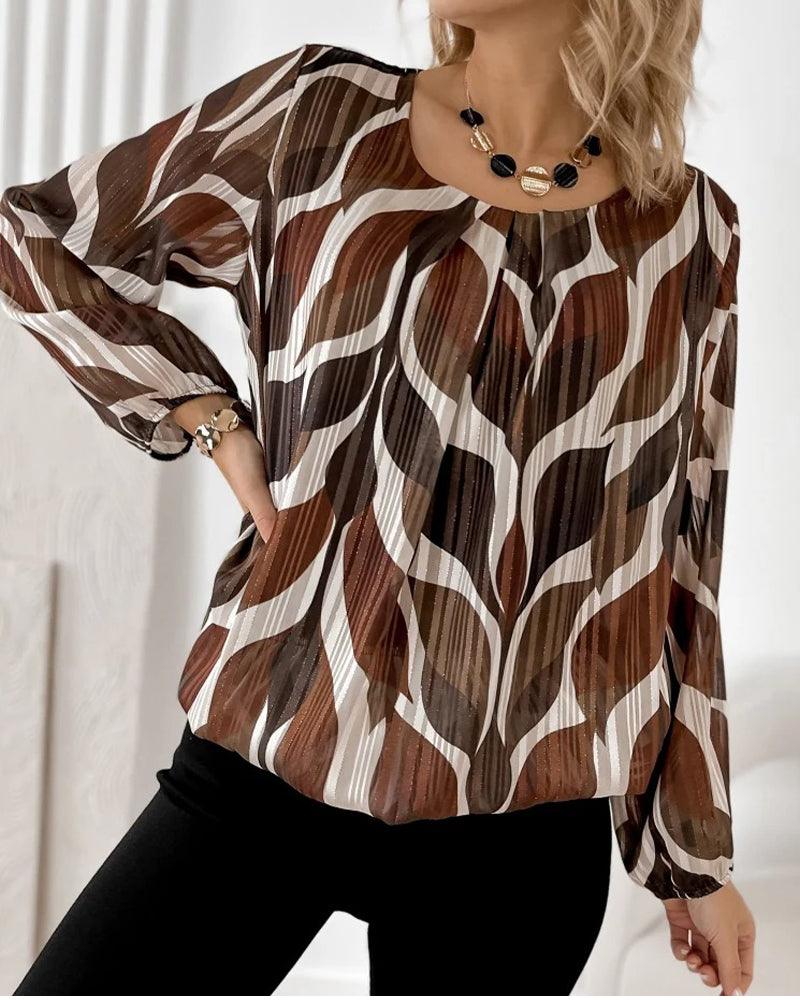 Image of Tatum | Women's Printed Long Sleeve Blouse