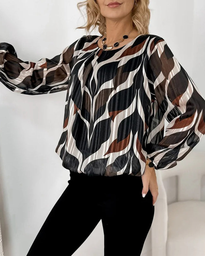 Image of Tatum | Women's Printed Long Sleeve Blouse