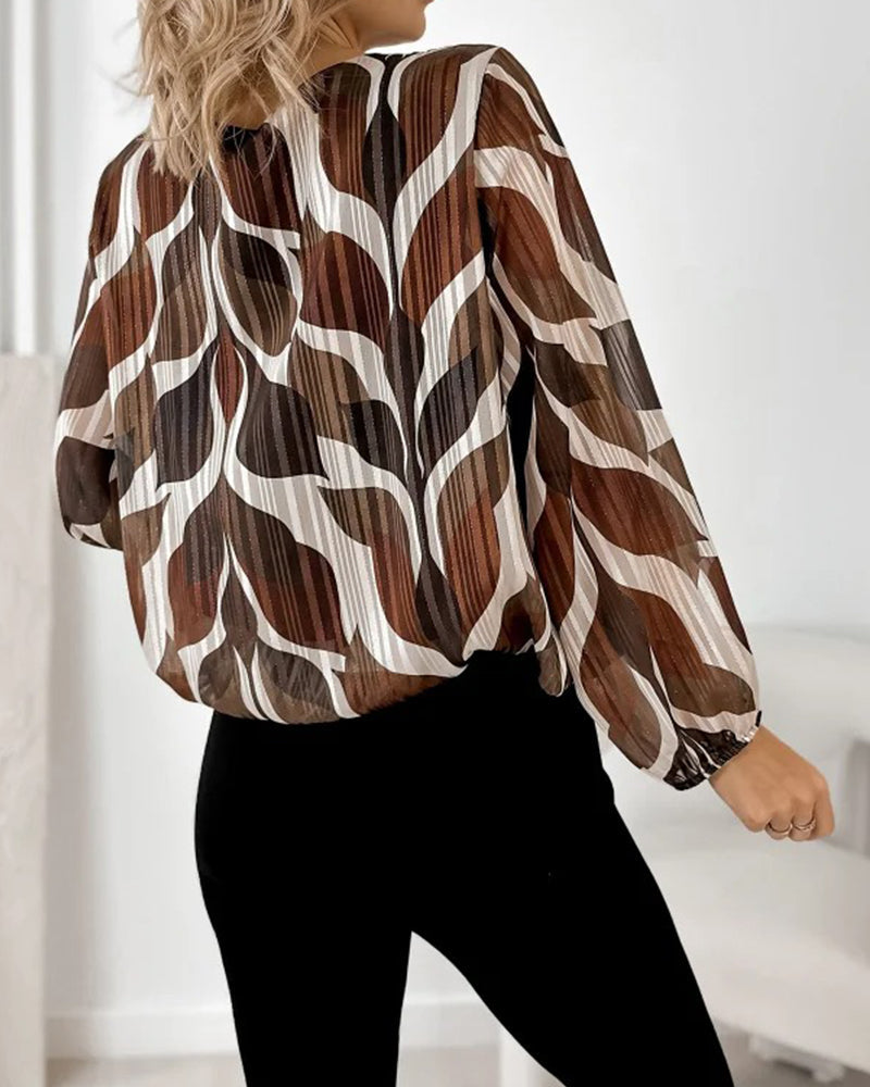 Image of Tatum | Women's Printed Long Sleeve Blouse