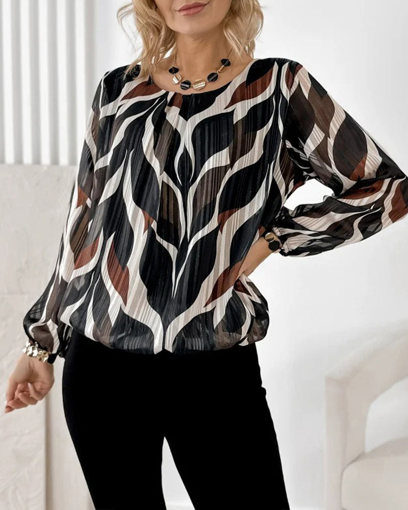 Image of Tatum | Women's Printed Long Sleeve Blouse