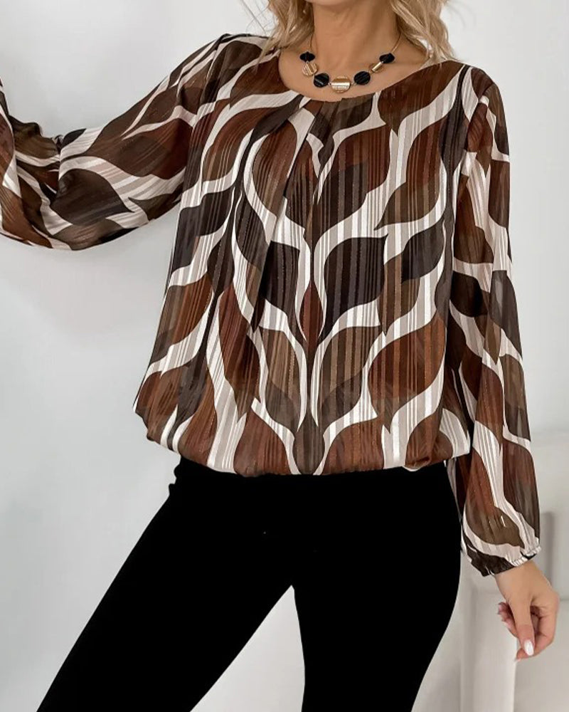 Image of Tatum | Women's Printed Long Sleeve Blouse