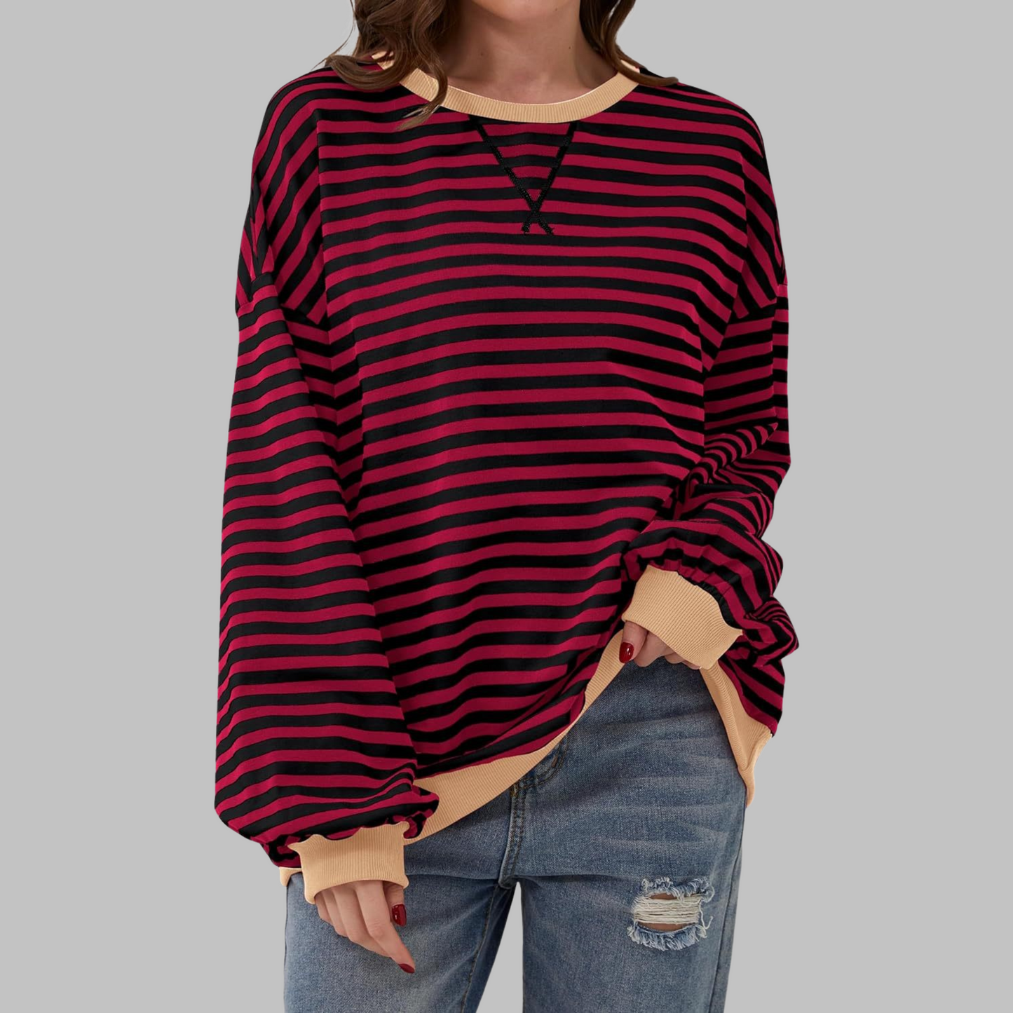 Image of Teresa | Women's Oversized Crew Neck Sweater
