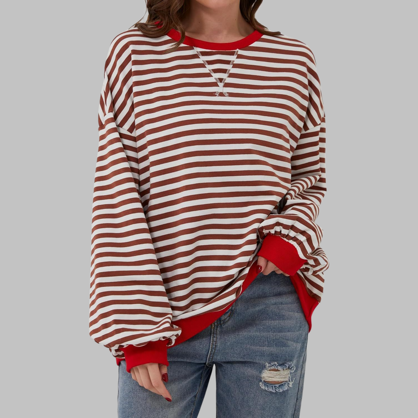 Image of Teresa | Women's Oversized Crew Neck Sweater