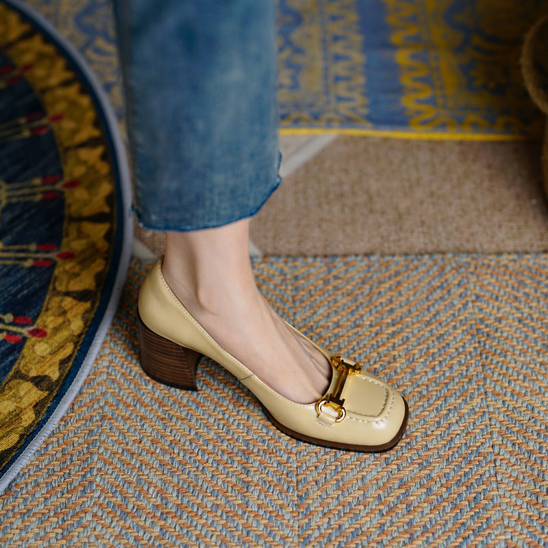 Image of Tessa | Women's Block Heel Loafer Shoes