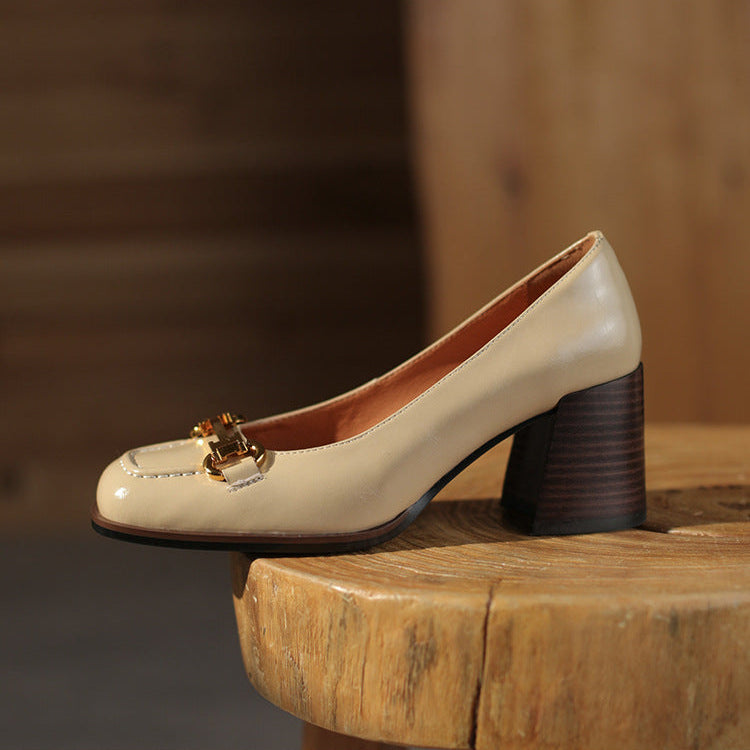 Image of Tessa | Women's Block Heel Loafer Shoes