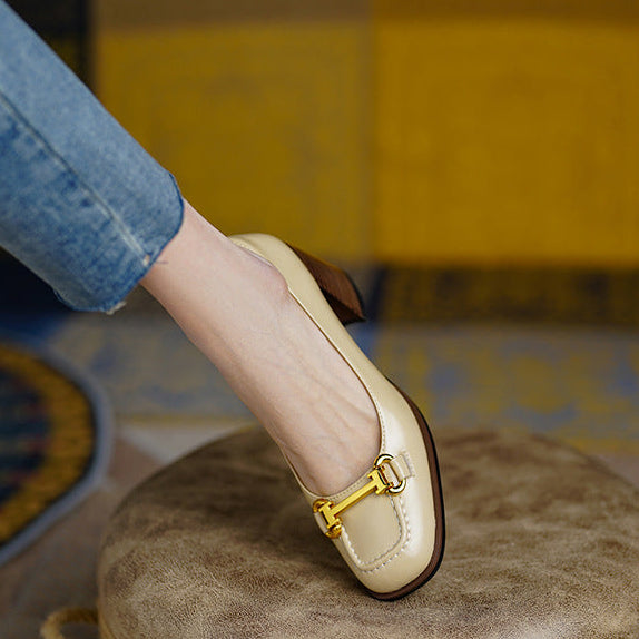 Image of Tessa | Women's Block Heel Loafer Shoes