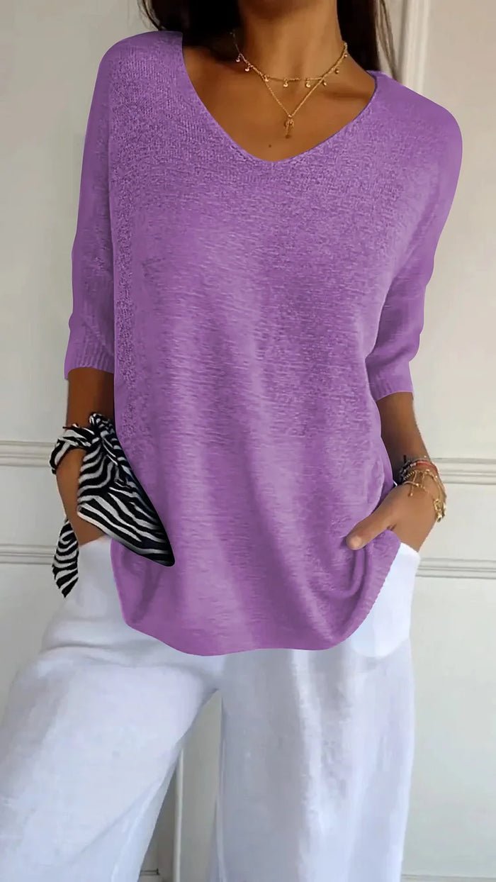 Image of Tessa | Women's V-Neck Knit Top