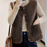 Textured Button-Front Gilet