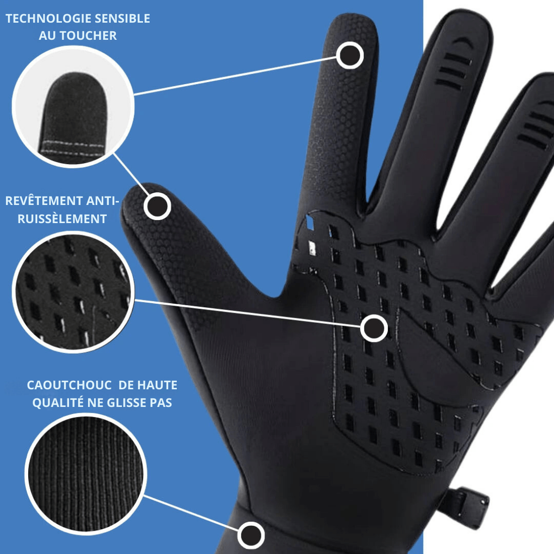 ThermaGrip Heated Gloves – Winter, Touchscreen, Non-Slip, Waterproof and Breathable