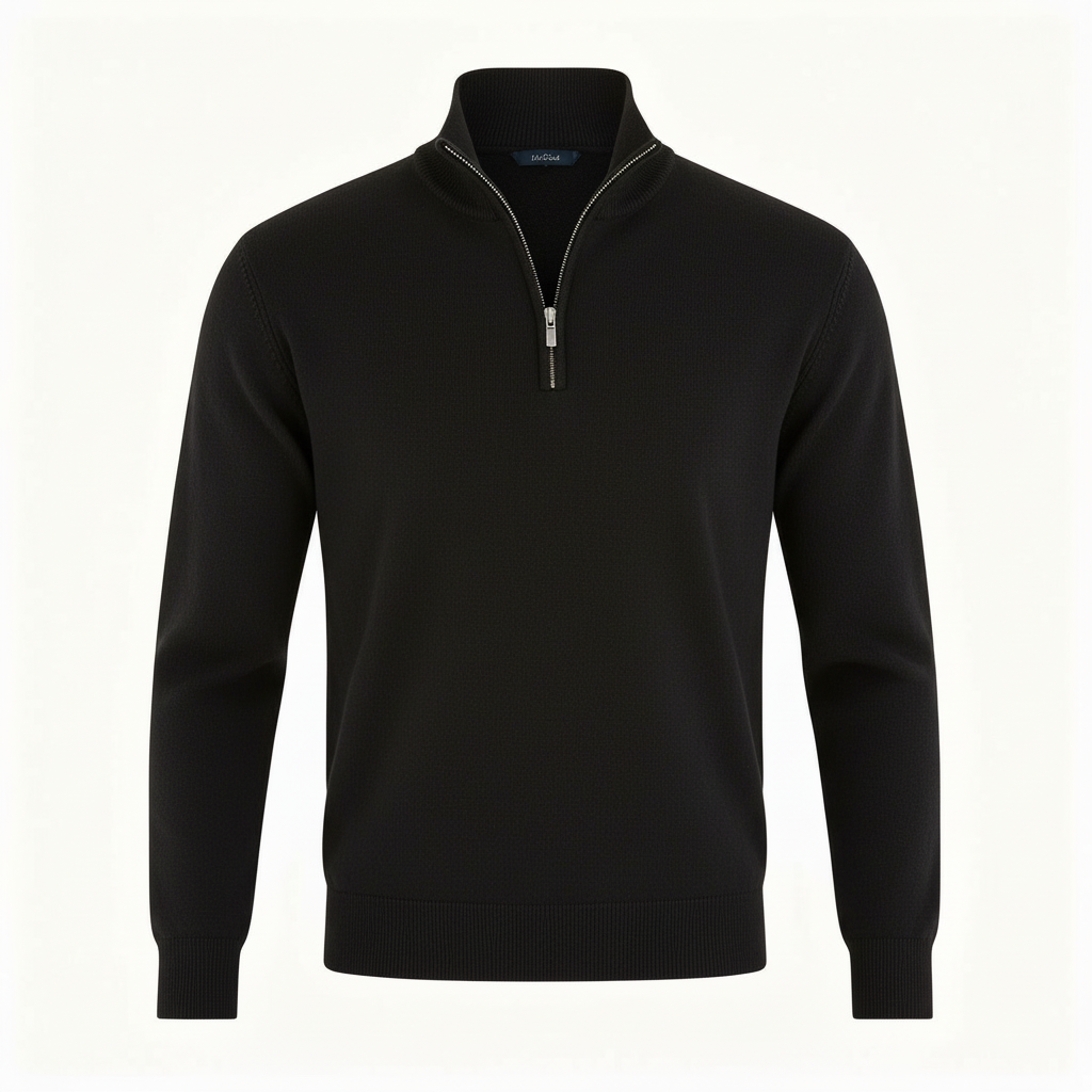 Image of Thomas | Men's Quarter Zip Mock Neck Sweater