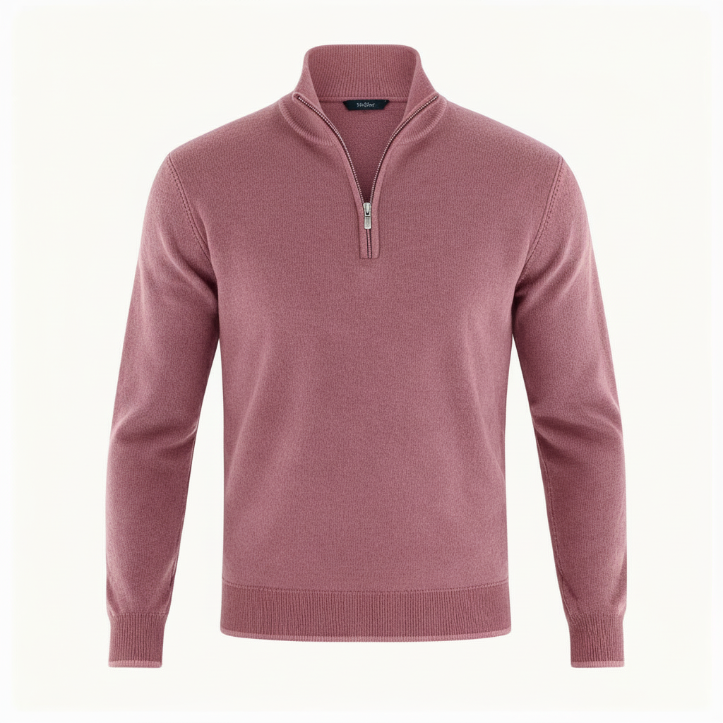 Image of Thomas | Men's Quarter Zip Mock Neck Sweater