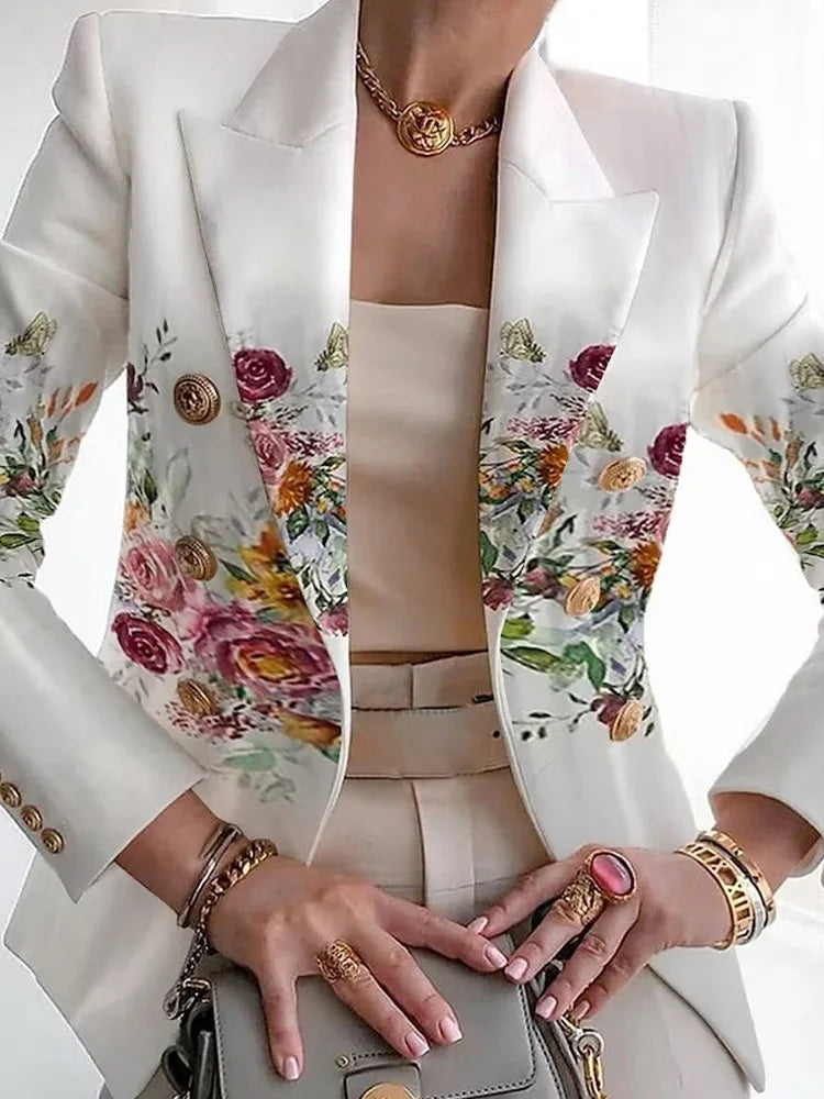 Image of Tiffany | Women's Long Sleeve Floral Blazer