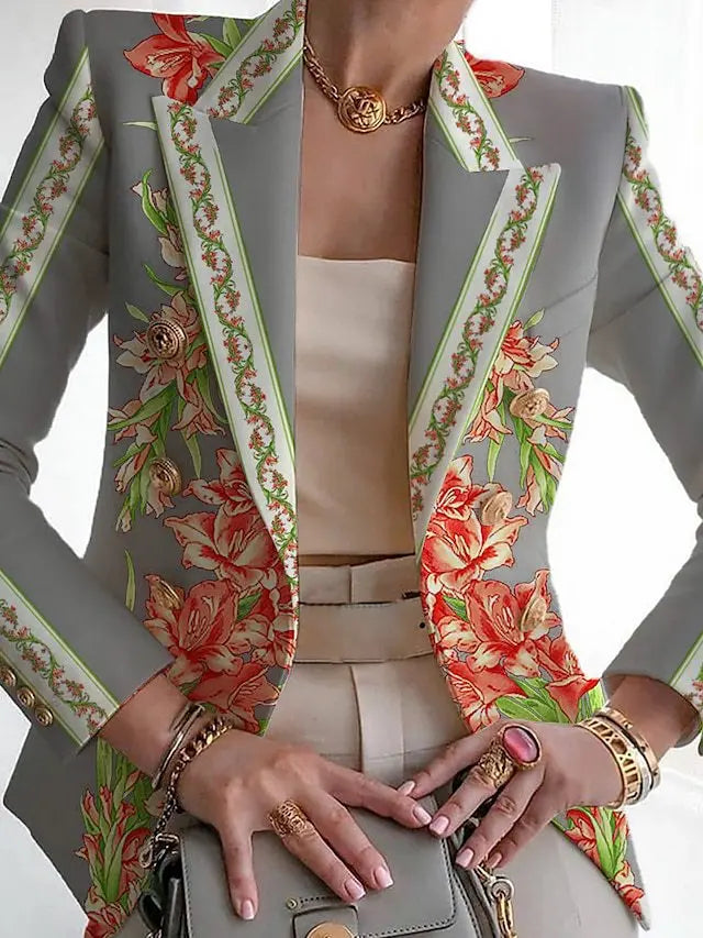 Image of Tiffany | Women's Long Sleeve Floral Blazer