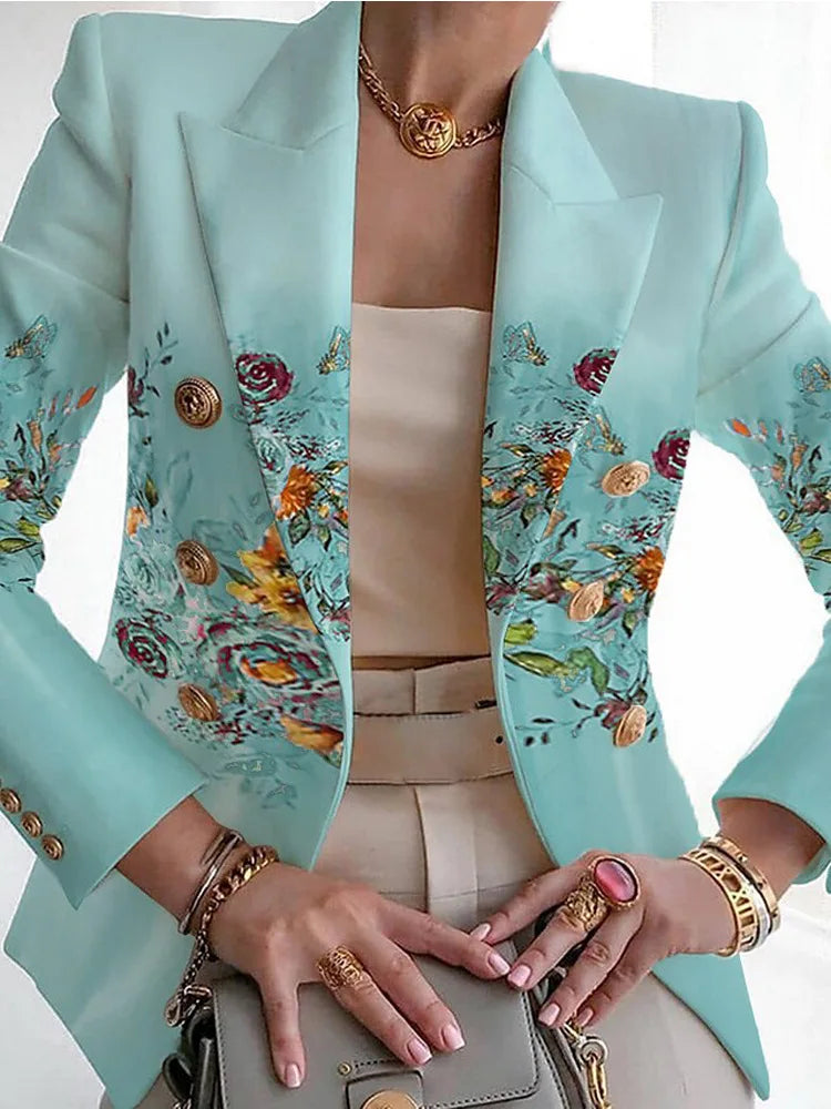 Image of Tiffany | Women's Long Sleeve Floral Blazer