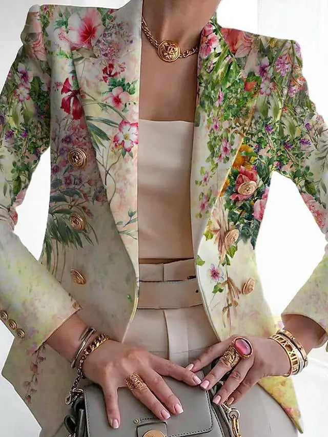 Image of Tiffany | Women's Long Sleeve Floral Blazer