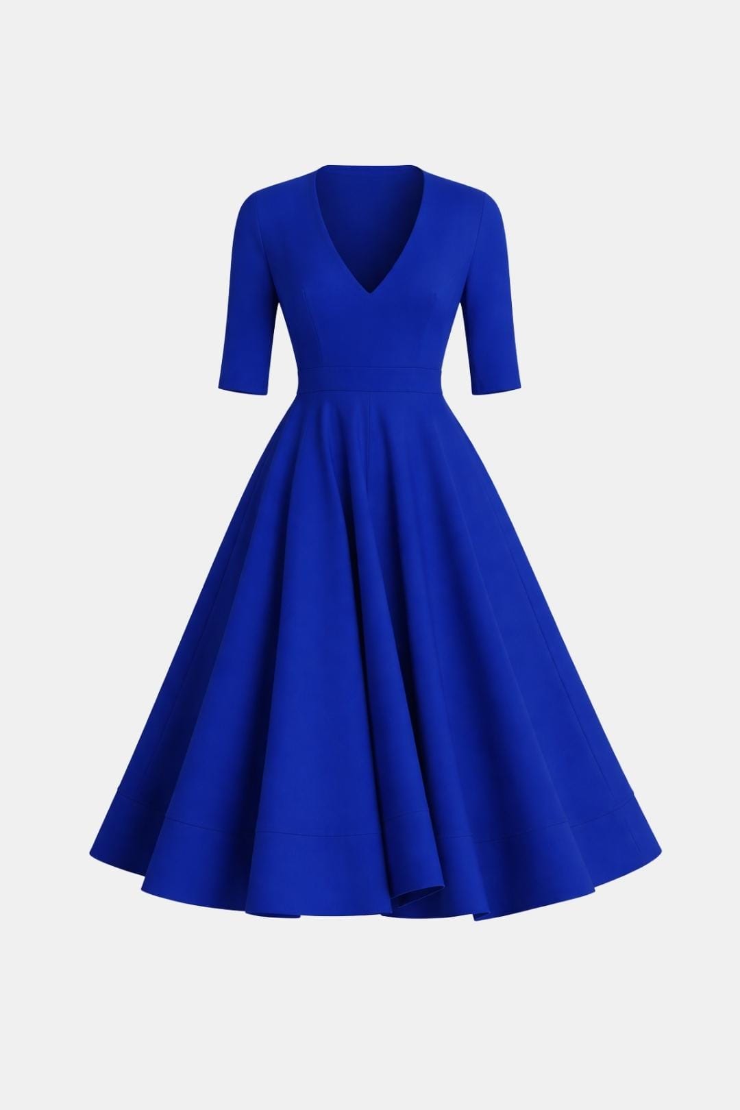 Image of Tina | Women's V-Neck A-Line Midi Dress