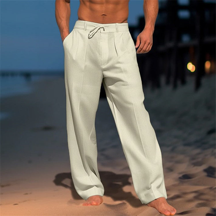 Image of Tobias | Men's Wide Leg Drawstring Trousers