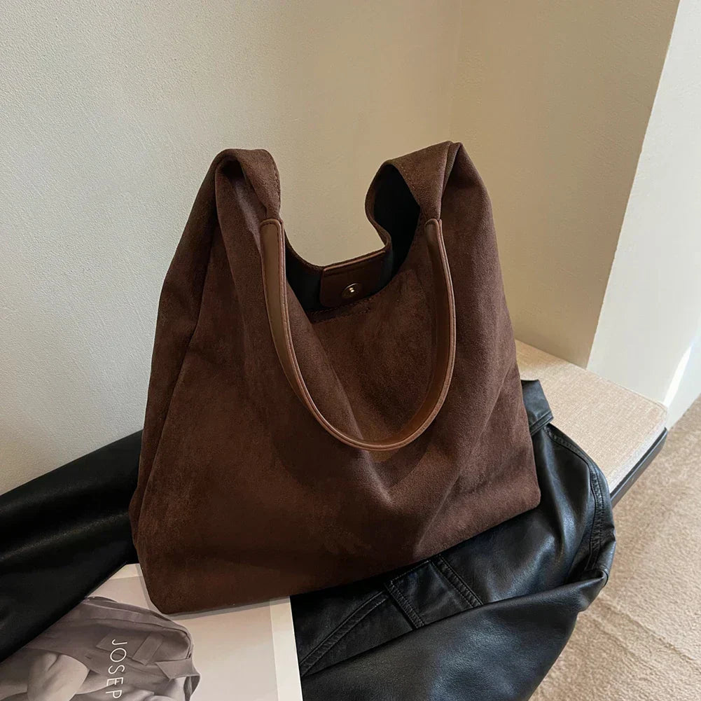 Tote Bag Made of Natural Suede