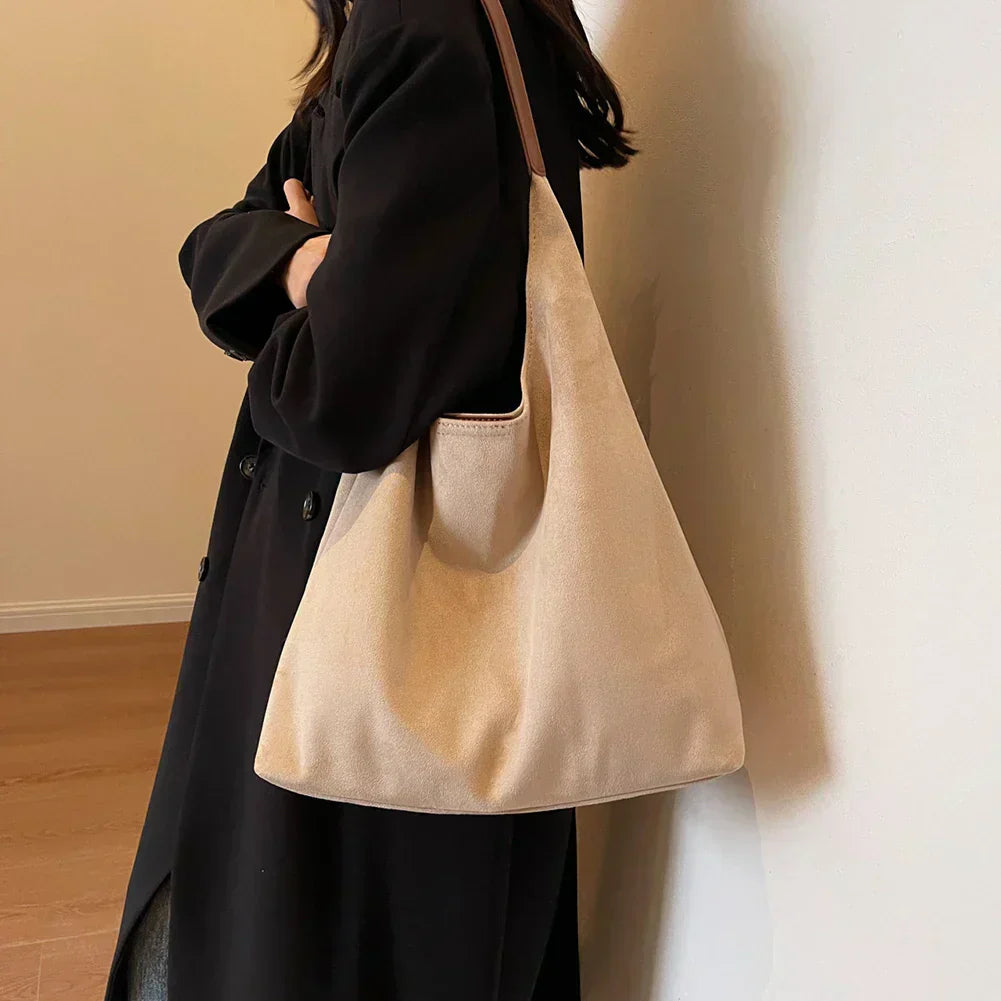 Tote Bag Made of Natural Suede