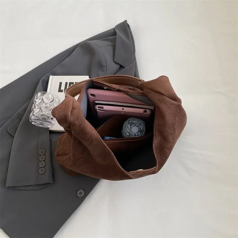Tote Bag Made of Natural Suede