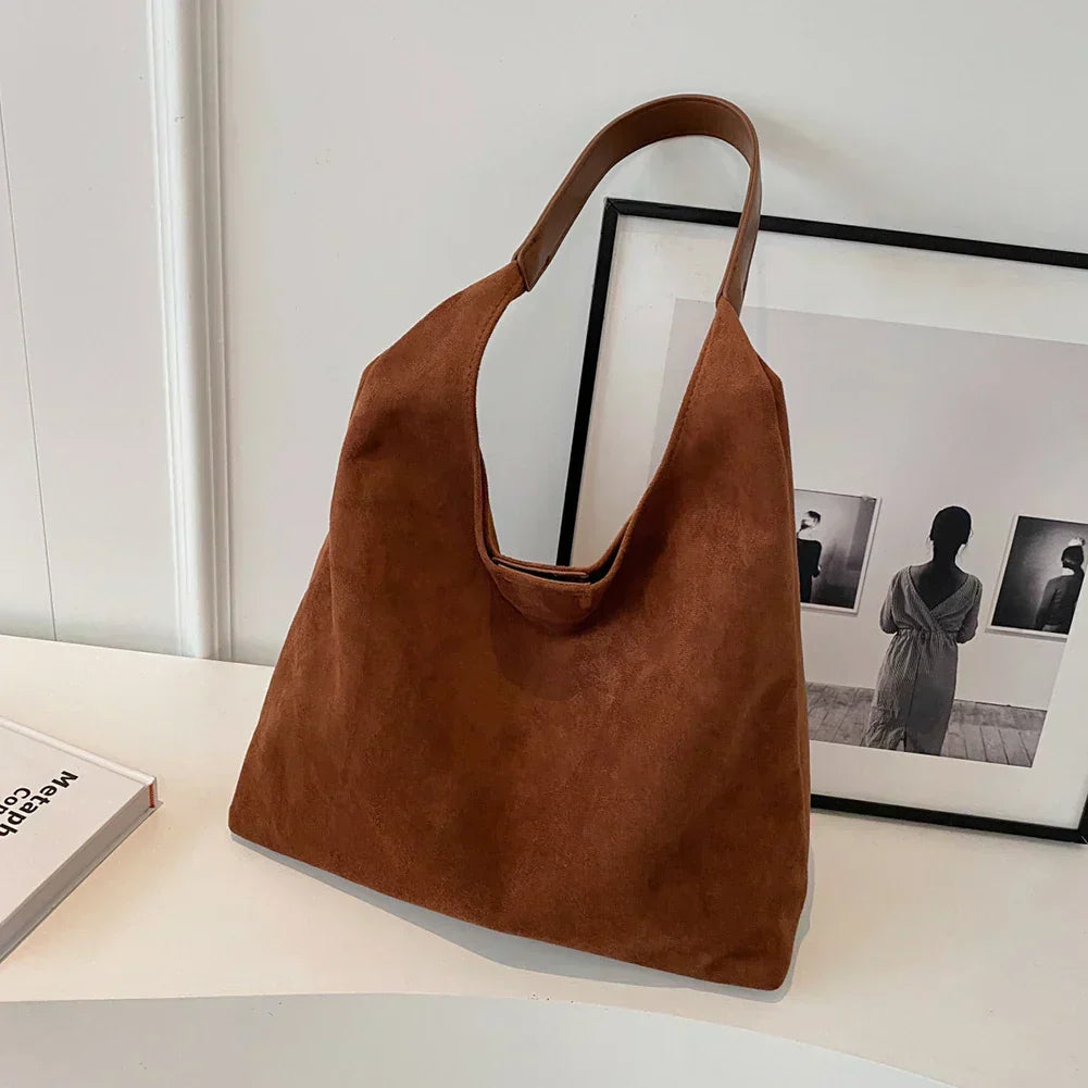 Tote Bag Made of Natural Suede