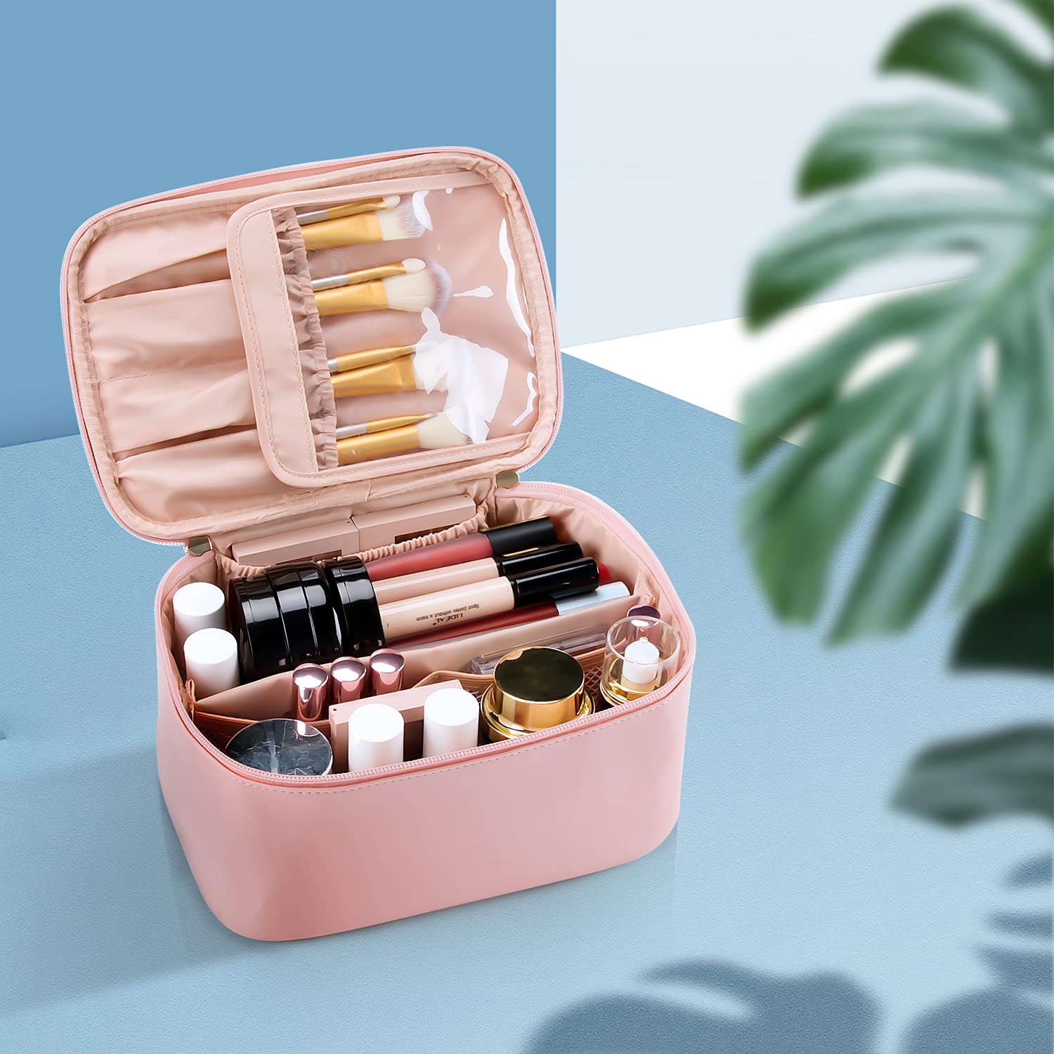 Travel-friendly Make-up Organizer with Dividers