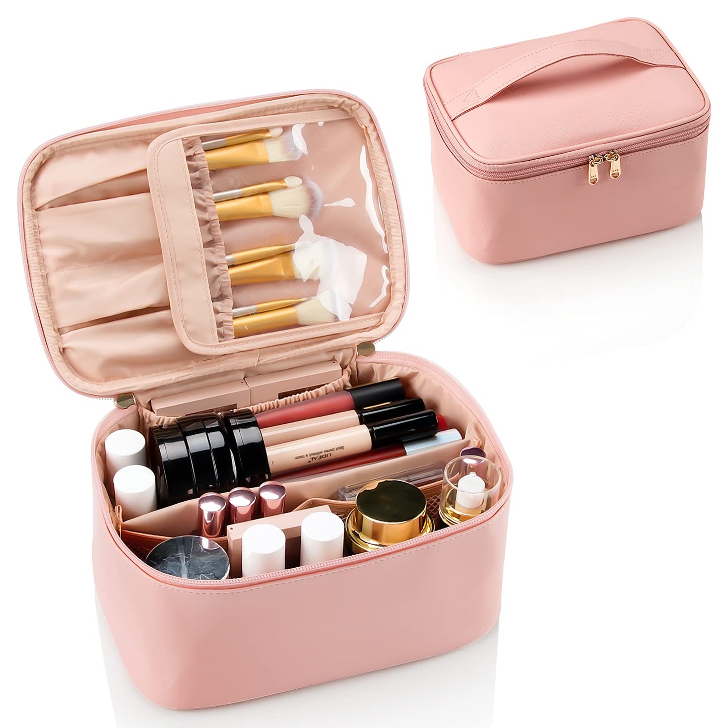 Travel-friendly Make-up Organizer with Dividers
