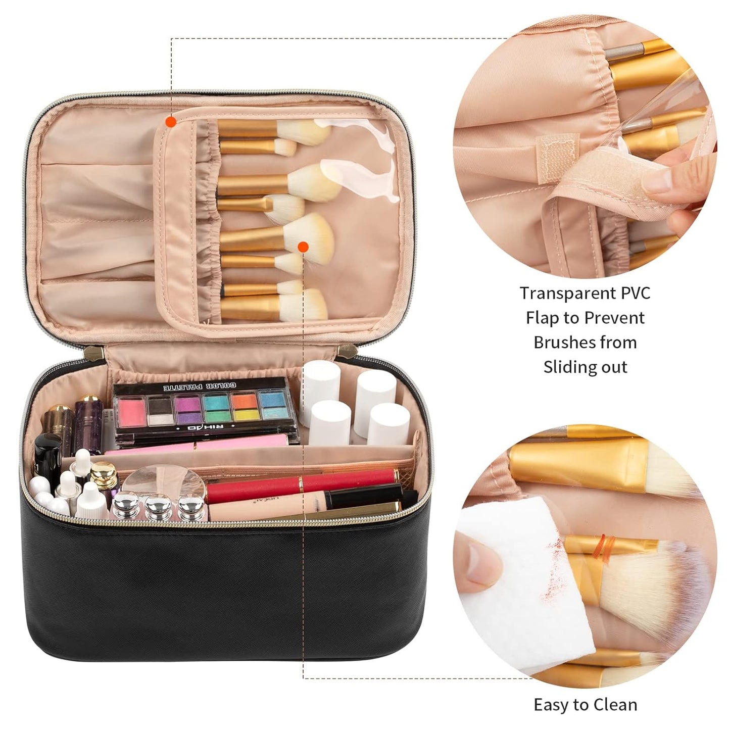 Travel-friendly Make-up Organizer with Dividers